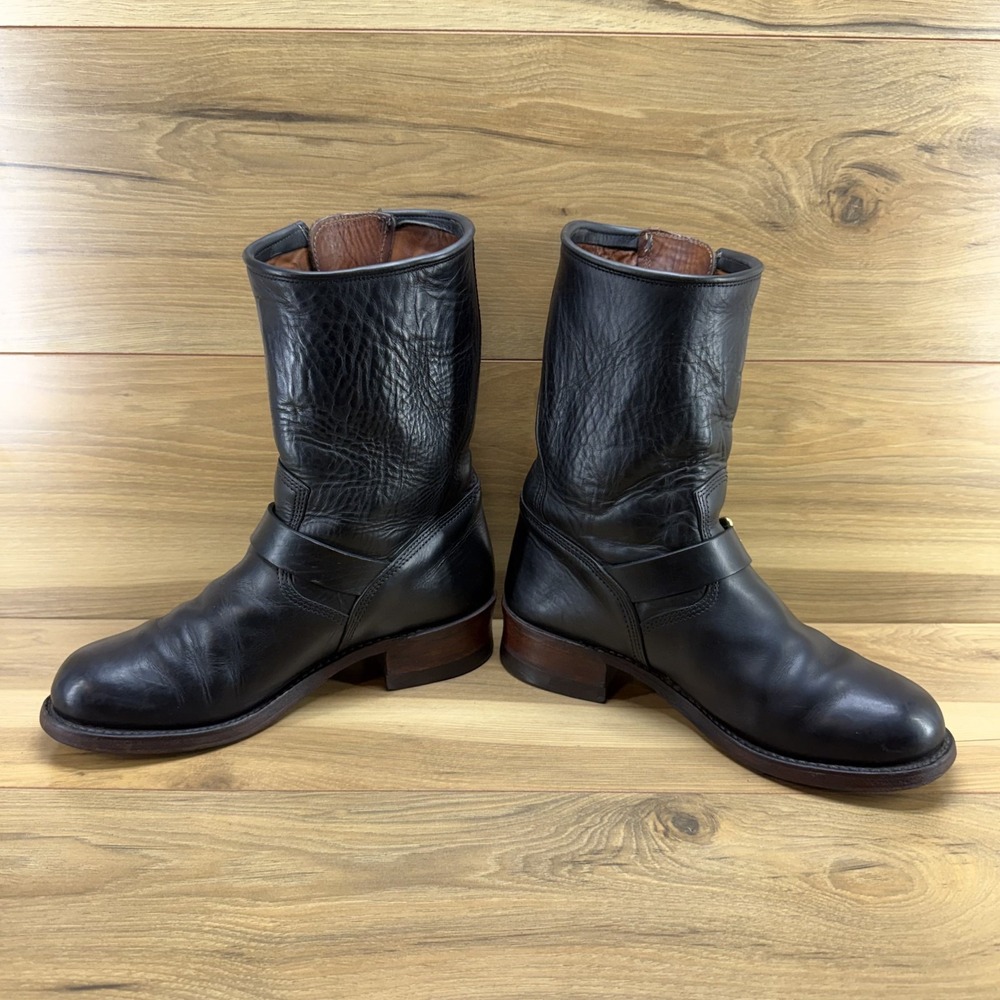 FRYE Artisanal Engineer Boots Mens 9.5 Horween Biker Moto Limited Ed USA Made - Picture 7 of 14